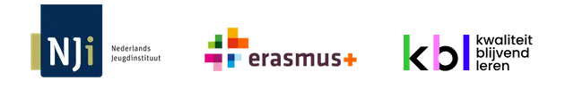 Logo's NJi, Erasmus+ en KBL